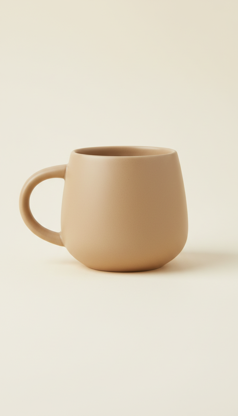 Taza de cerámica esmaltada mate