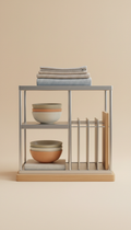 Organizador de cocina en acero inoxidable