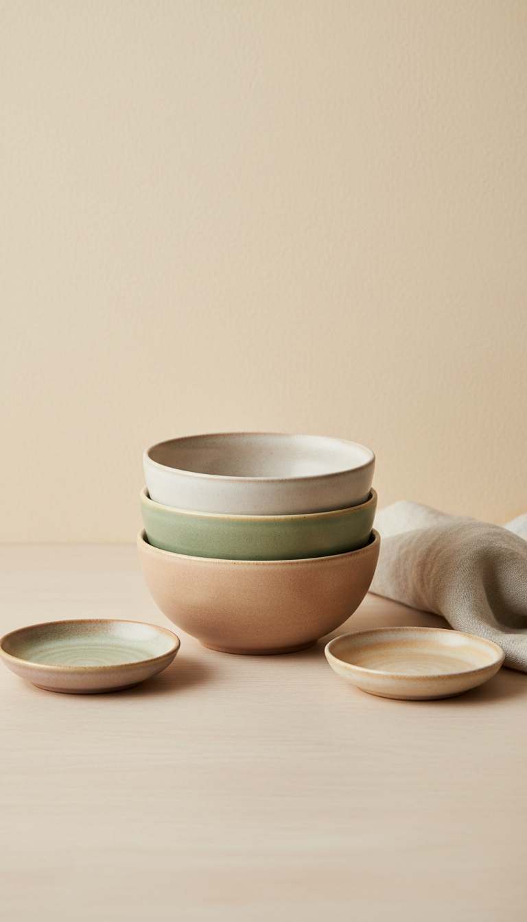 Set de bowls de desayuno en cerámica esmaltada