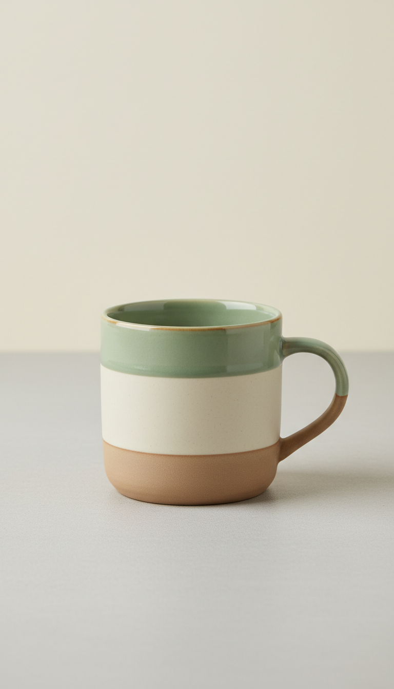 Taza de desayuno en cerámica esmaltada