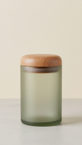 Frasco organizador de vidrio mate