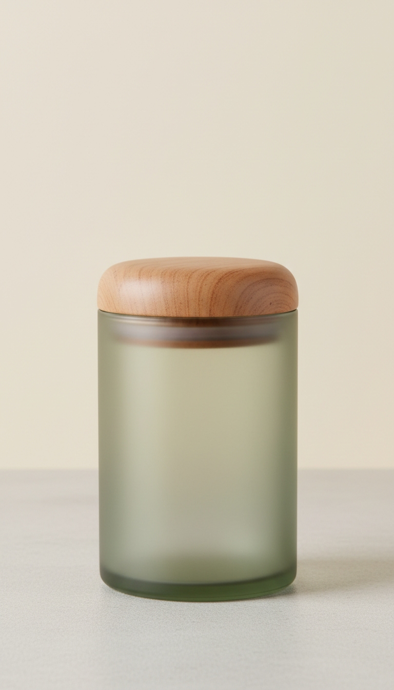 Frasco organizador de vidrio mate