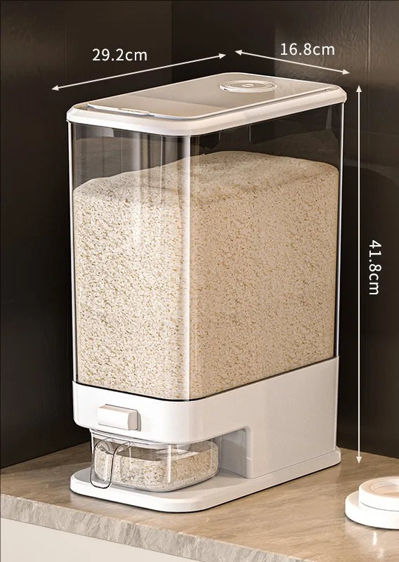 Large Capacity Press-Type Storage Box for Rice Flour Cereals Household Insect-Proof Moisture-Proof Food Grade Sealed Tank