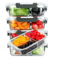Rectangle Glass Lunch Box Container Set with Lid OEM/ODM for Food Storage Preservation  Lunch Box with Lids