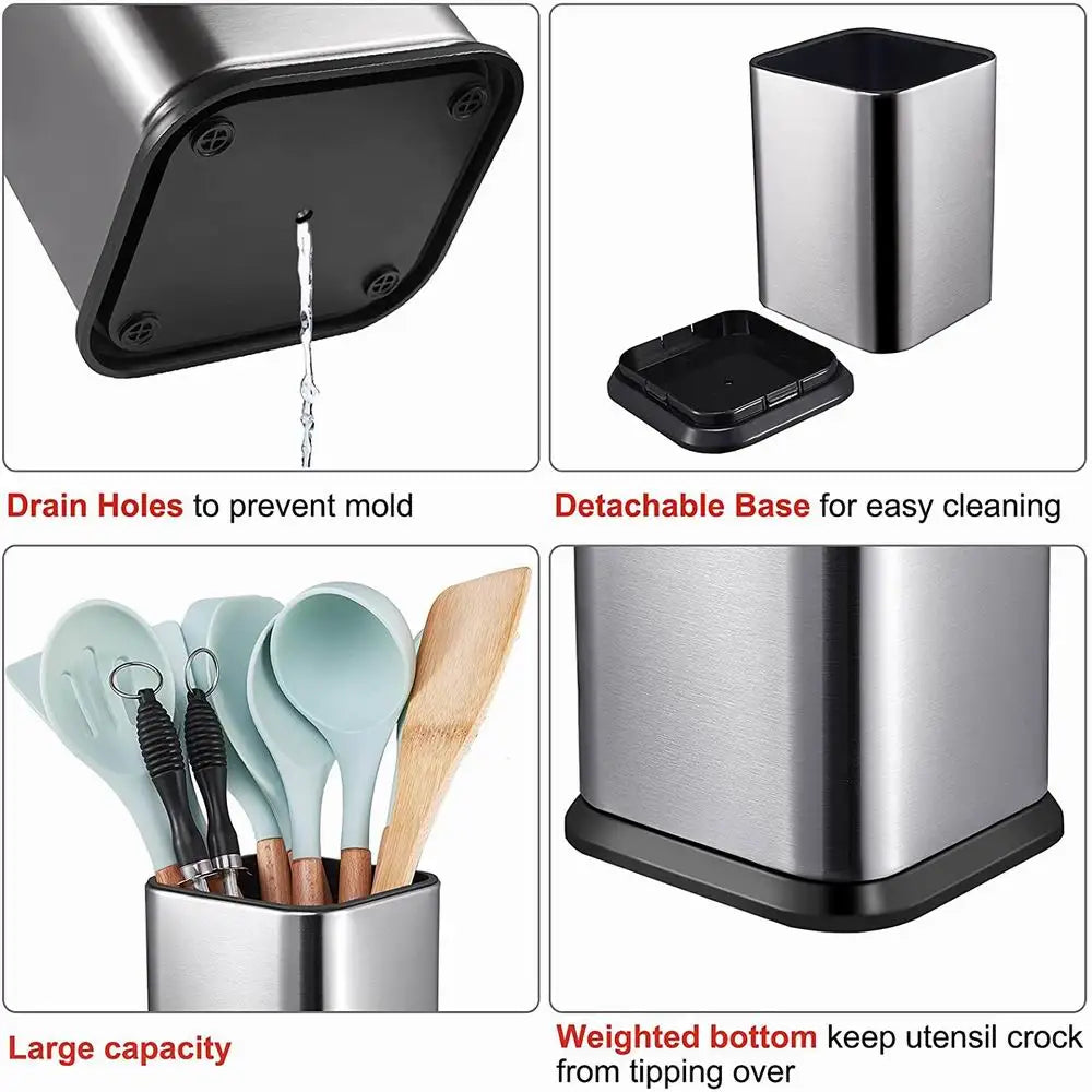 Kitchen Organizer Kitchen Utensil Holder for Countertop Large Cooking Utensil Storage Organizer for Spatula Spoon Utensil Crock