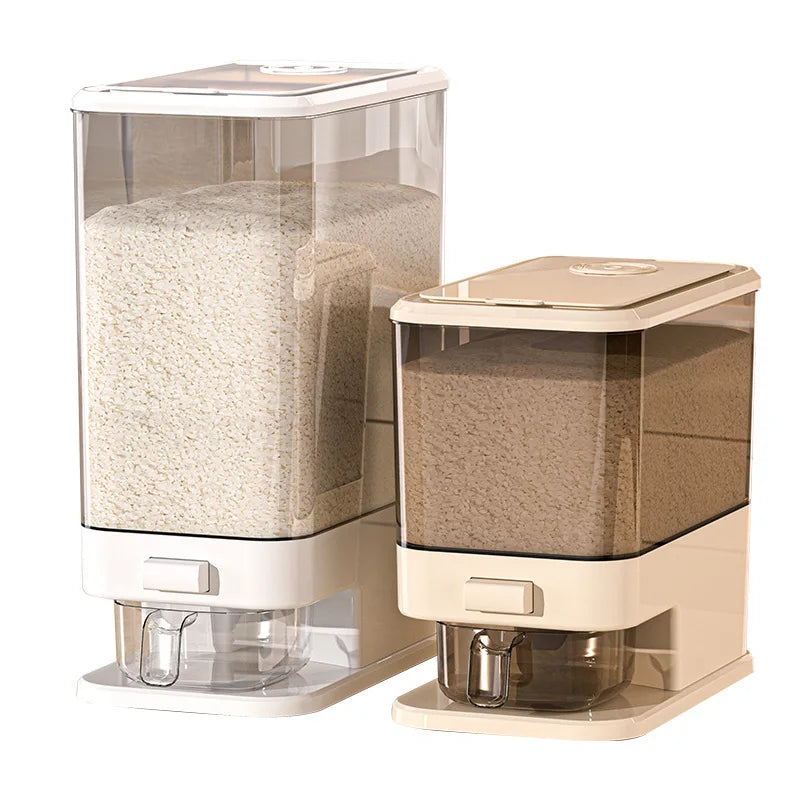 Large Capacity Press-Type Storage Box for Rice Flour Cereals Household Insect-Proof Moisture-Proof Food Grade Sealed Tank