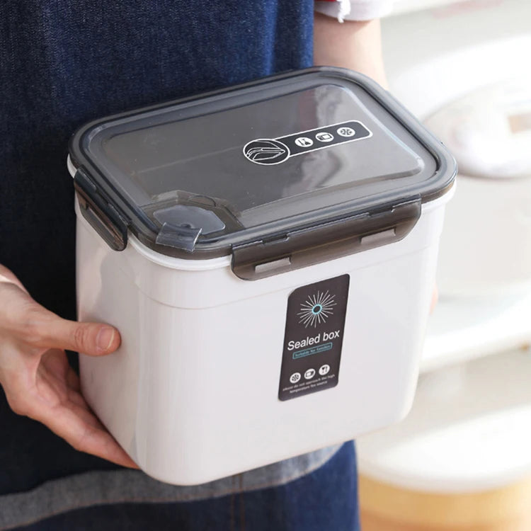 Kitchen Pantry Large Clear Airtight Microwavable PP Plastic Storage Box Lock Heat Resistant for Giveaways Cereals Nuts Flour