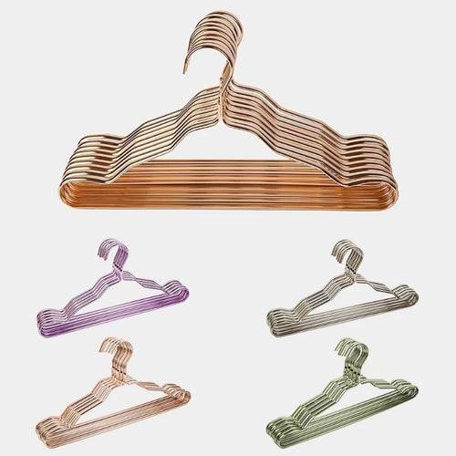 5 Pcs/set Suit Clothes Rack Aluminum Alloy Clothes Adult Rack Slip-seamless Metal Clothes Hanger Closet Organizer Home Supplies