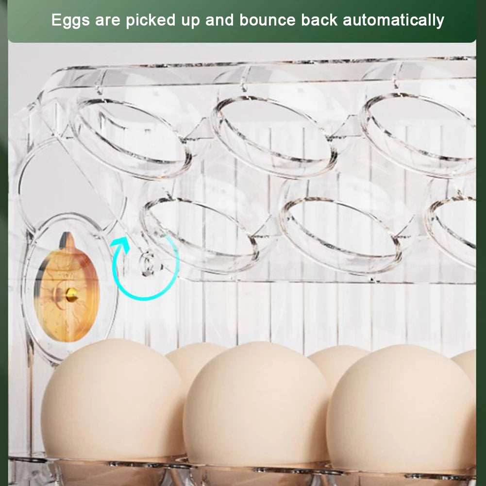 30 Grids Egg Storage Box Chicken Egg Storage Container with Handle Egg Tray Organizer Household Egg Holder for Refrigerator