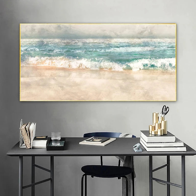 Abstract Beach Landscape Canvas Painting Posters and Prints Modern Wall Art Pictures for Living Room Home Decor Cuadros