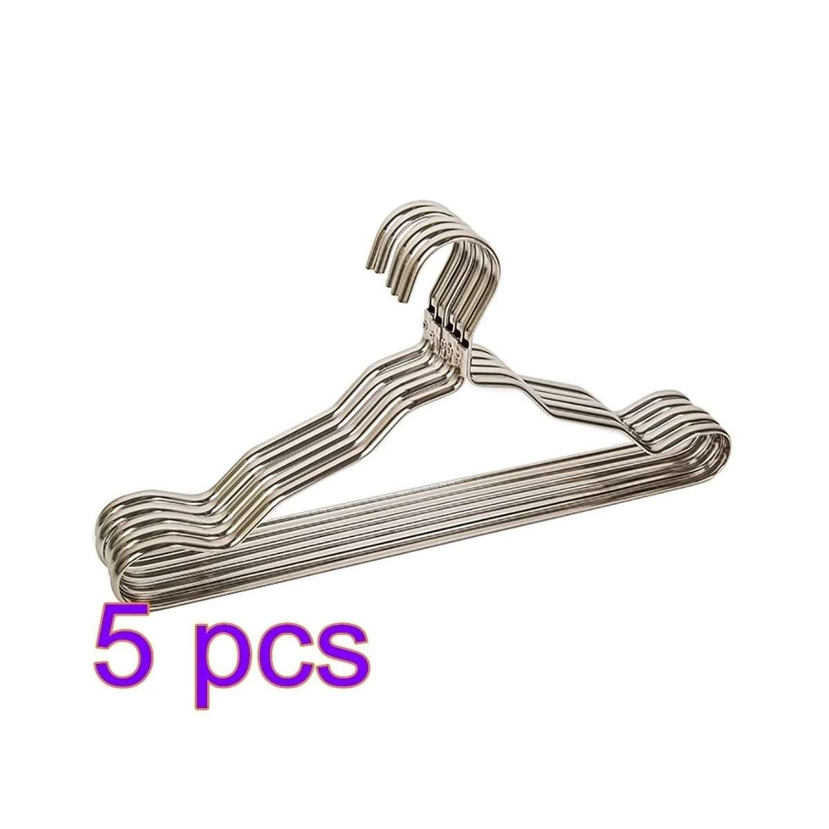 5 Pcs/set Suit Clothes Rack Aluminum Alloy Clothes Adult Rack Slip-seamless Metal Clothes Hanger Closet Organizer Home Supplies