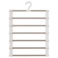 Foldable Pants Hanger Multi Layer Non Slip Clips Space Saving Closet Organizer for Trousers Storage Collapsible Hanging System