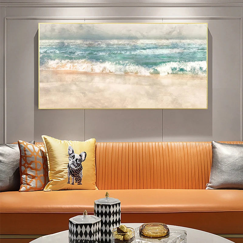 Abstract Beach Landscape Canvas Painting Posters and Prints Modern Wall Art Pictures for Living Room Home Decor Cuadros