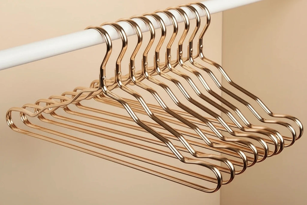 5 Pcs/set Suit Clothes Rack Aluminum Alloy Clothes Adult Rack Slip-seamless Metal Clothes Hanger Closet Organizer Home Supplies