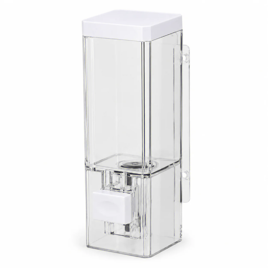 Wall Mounted Transparent Perforated Manual Press Soap Dispenser Traceless Disinfectant Bottle for Bathroom