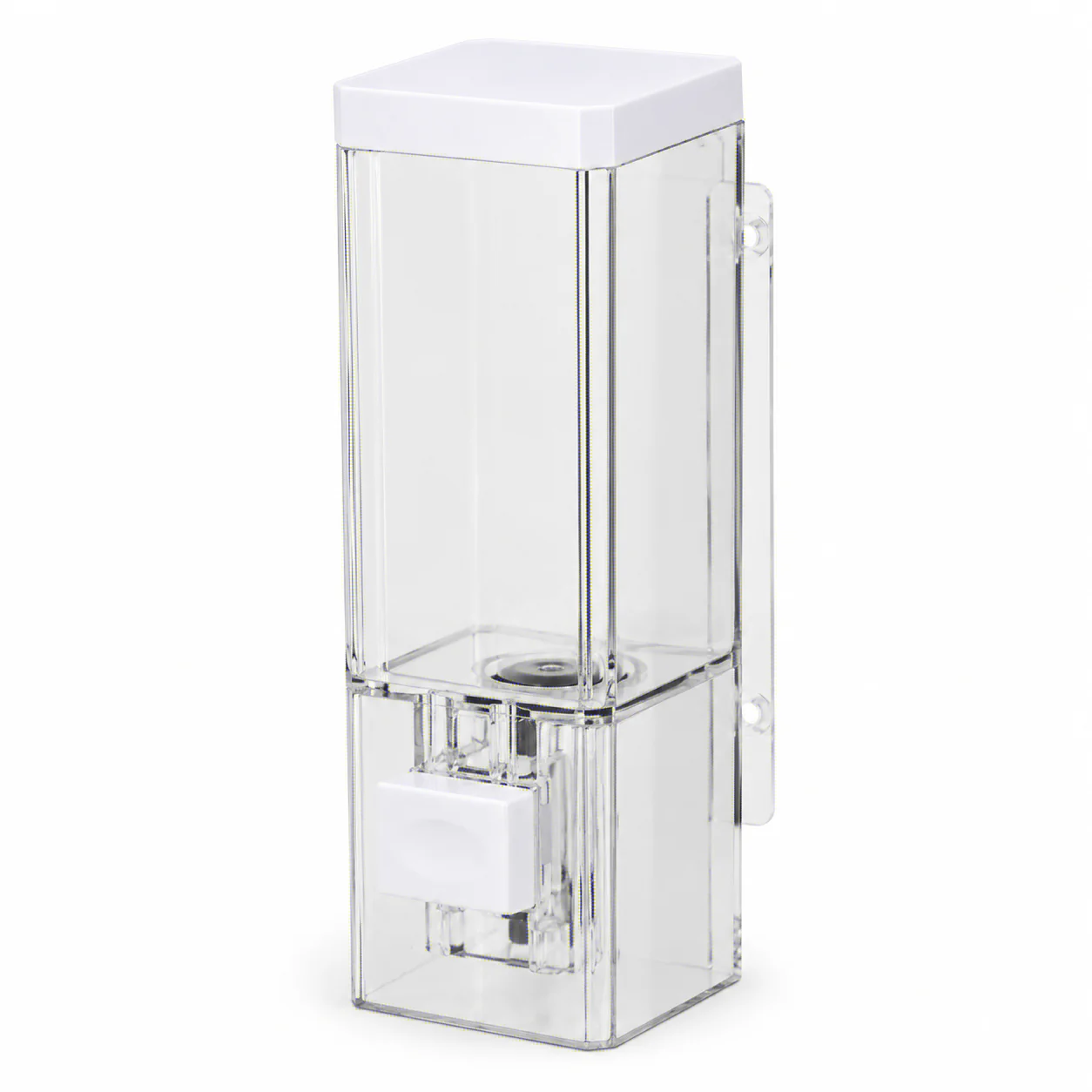 Wall Mounted Transparent Perforated Manual Press Soap Dispenser Traceless Disinfectant Bottle for Bathroom