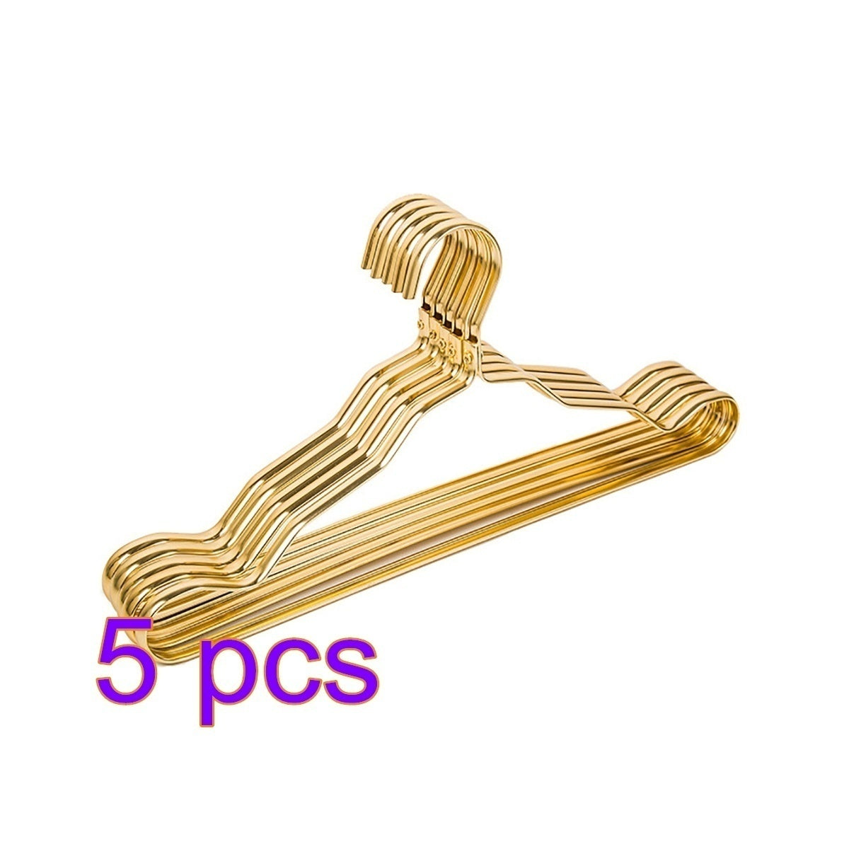 5 Pcs/set Suit Clothes Rack Aluminum Alloy Clothes Adult Rack Slip-seamless Metal Clothes Hanger Closet Organizer Home Supplies