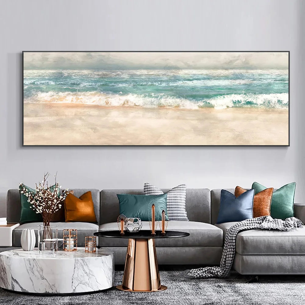 Abstract Beach Landscape Canvas Painting Posters and Prints Modern Wall Art Pictures for Living Room Home Decor Cuadros
