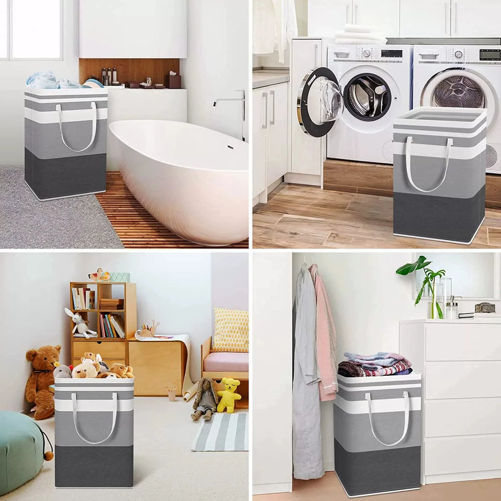 Laundry Basket Durable Oxford 75L Large Capacity Dirty Clothes Hamper Household Organizer Basket With Handles For Dorm Hotel New