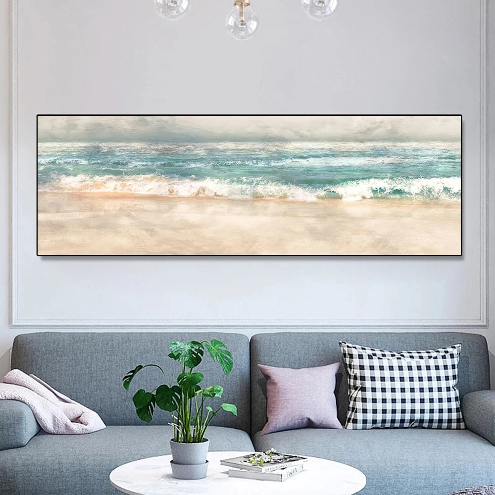Abstract Beach Landscape Canvas Painting Posters and Prints Modern Wall Art Pictures for Living Room Home Decor Cuadros