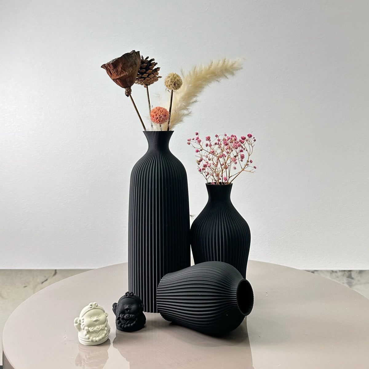 3-Piece Set of Artistic Decorative Vases, Elegant Vase Decoration, Dry Vase Ornaments for Home Decoration Ornaments, Office Vase Ornaments, Holiday Gifts